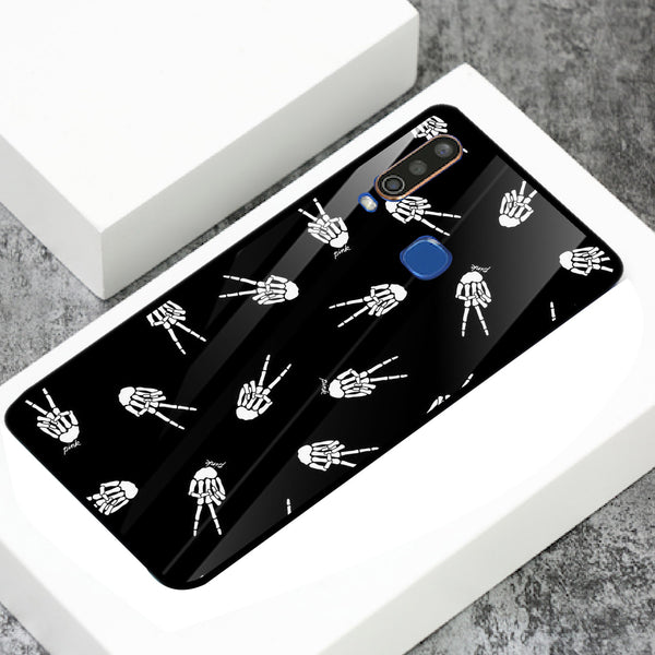 Halloween Skull Tempered Glass Phone Case for Vivo Y17