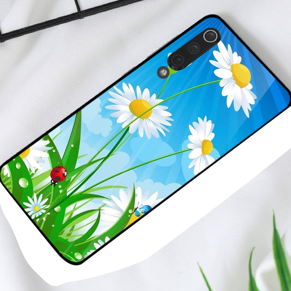 Beautiful Flowers Tempered Glass Phone Case for Xiaomi Mi 9 SE