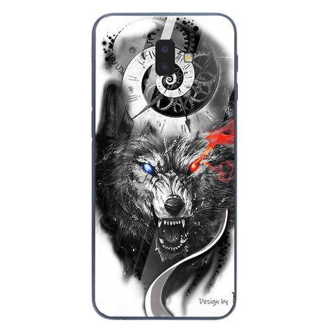 Wolf Eyes Tempered Glass Phone Case for Samsung Galaxy J6 Plus