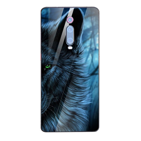 Wolf Eyes Tempered Glass Phone Case for Xiaomi Redmi K20