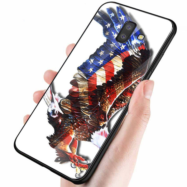 Eagle Tempered Glass Phone Case for Samsung Galaxy J6 Plus