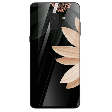 Beautiful Flowers Tempered Glass Phone Case for Samsung Galaxy A8 Plus