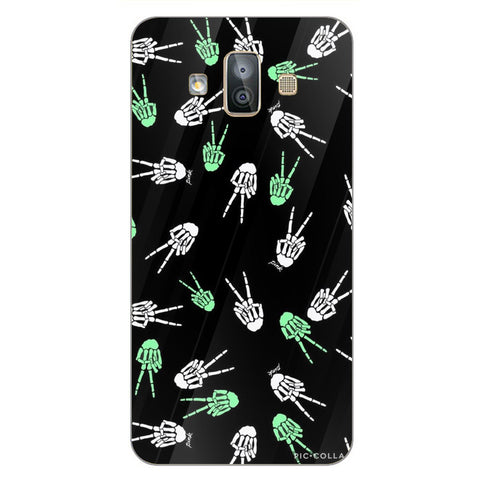 Halloween Skull Tempered Glass Phone Case for Samsung Galaxy J7 Duo