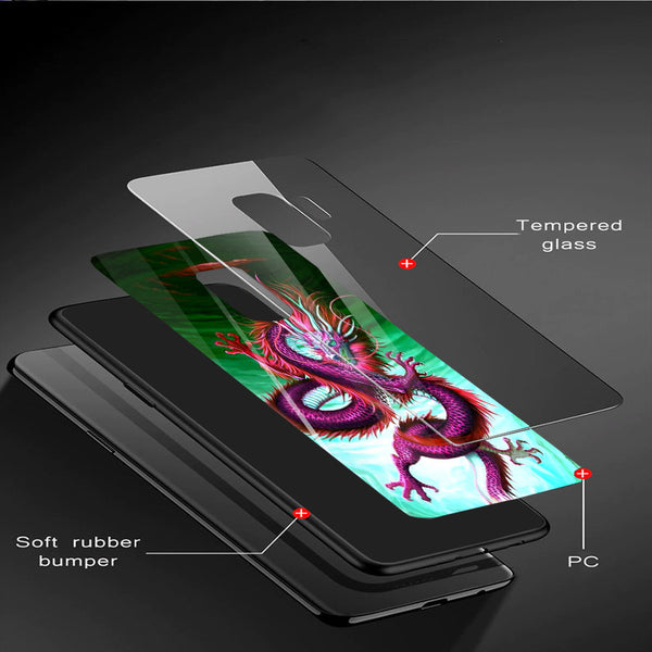 Dragon Tempered Glass Phone Case for Samsung Galaxy S9