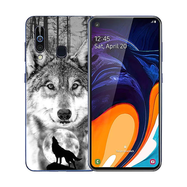Wolf Eyes Tempered Glass Phone Case for Samsung Galaxy A60