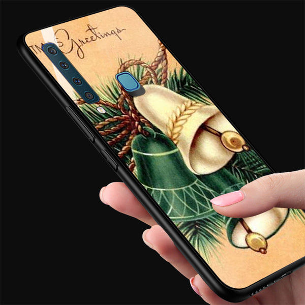 Merry Chrismas Tempered Glass Phone Case for Samsung Galaxy A9 2018
