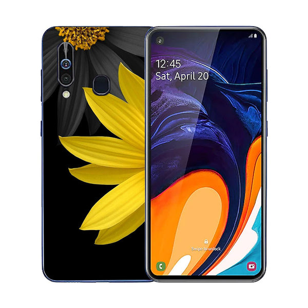 Beautiful Flowers Tempered Glass Phone Case for Samsung Galaxy A60
