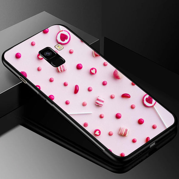 Beautiful Flowers Tempered Glass Phone Case for Samsung Galaxy A8 Plus