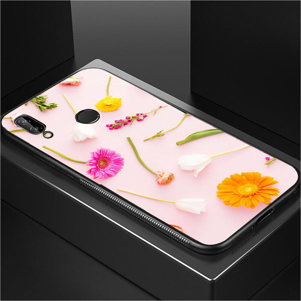 Beautiful Flowers Tempered Glass Phone Case for Samsung Galaxy M20