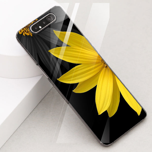 Beautiful Flowers Tempered Glass Phone Case for Samsung Galaxy A80