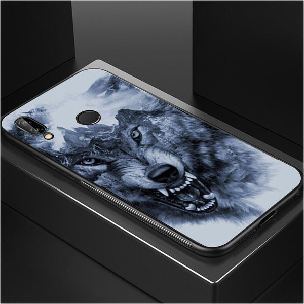 Wolf Eyes Tempered Glass Phone Case for Samsung Galaxy A40