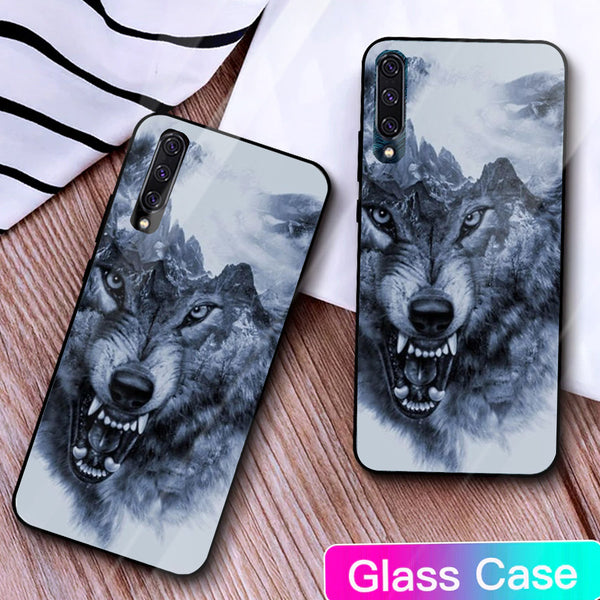 Wolf Eyes Tempered Glass Phone Case for Samsung Galaxy A50