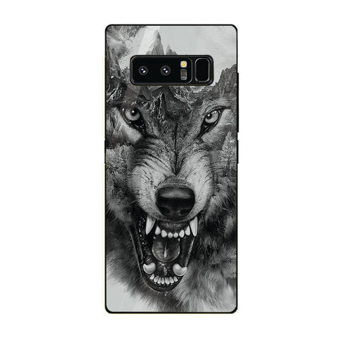 Wolf Eyes Tempered Glass Phone Case for Samsung Galaxy Note 8