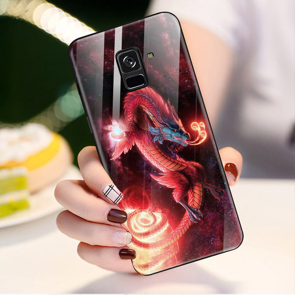 Dragon Tempered Glass Phone Case for Samsung Galaxy A8 Plus