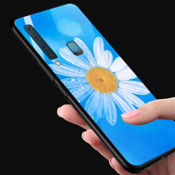 Beautiful Flowers Tempered Glass Phone Case for Samsung Galaxy A9 2018