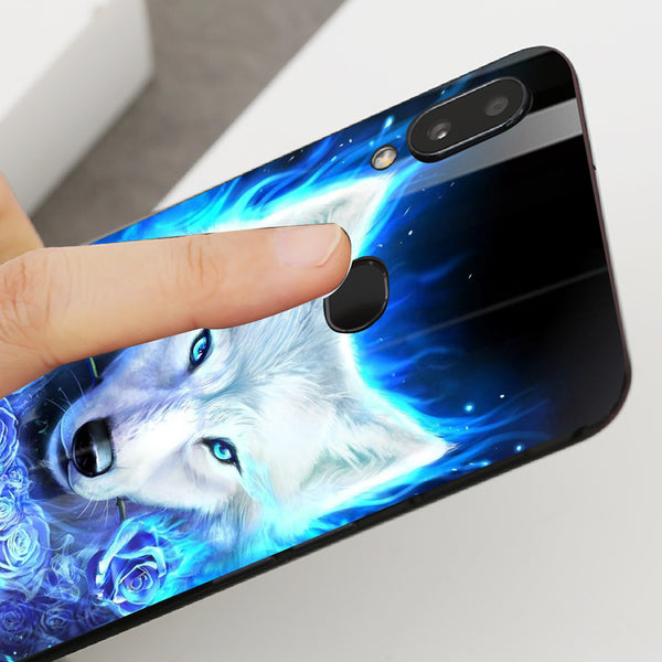 Wolf Eyes Tempered Glass Phone Case for Samsung Galaxy A10S