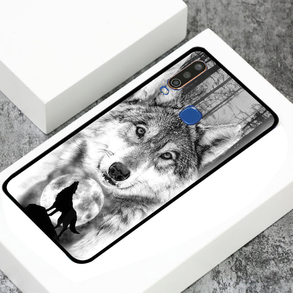 Wolf Eyes Tempered Glass Phone Case for Vivo Y15