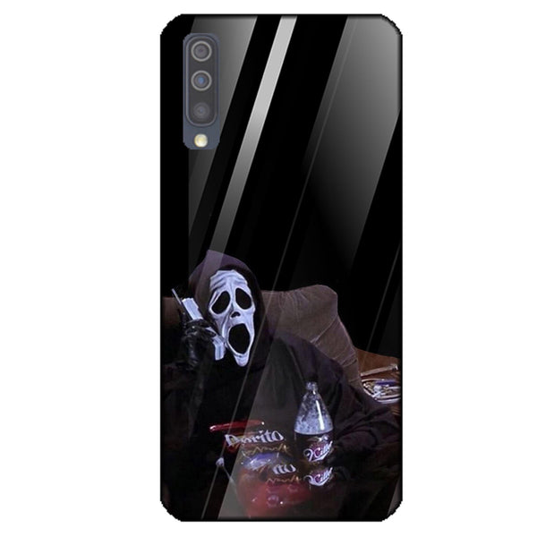 Halloween Skull Tempered Glass Phone Case for Samsung Galaxy A50