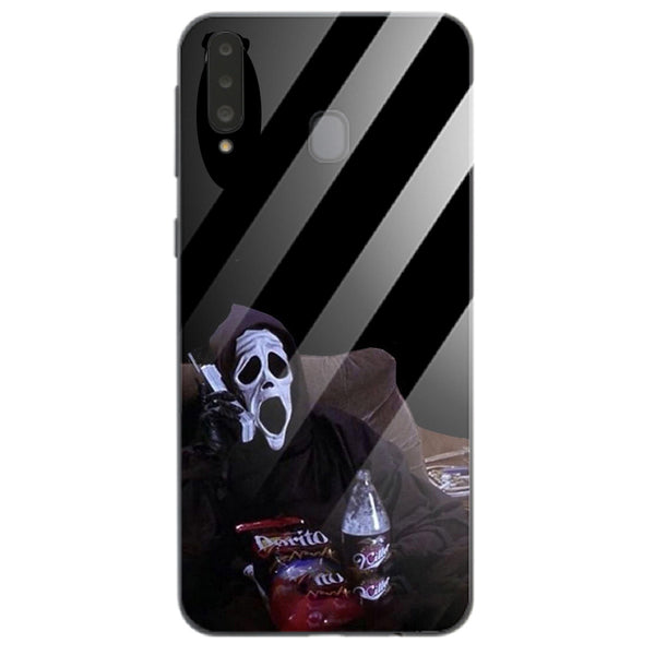 Halloween Skull Tempered Glass Phone Case for Samsung