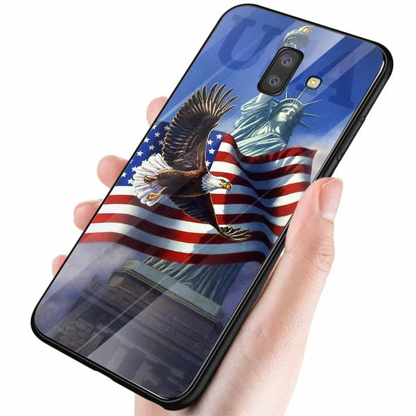 Eagle Tempered Glass Phone Case for Samsung Galaxy J6 Plus