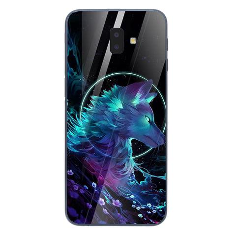 Wolf Eyes Tempered Glass Phone Case for Samsung Galaxy J6 Plus