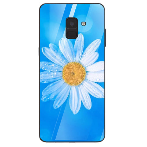 Beautiful Flowers Tempered Glass Phone Case for Samsung Galaxy A8 Plus