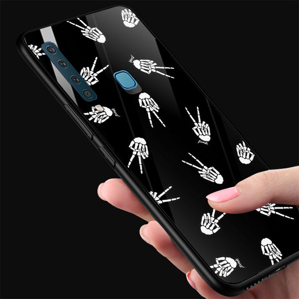 Halloween Skull Tempered Glass Phone Case for Samsung Galaxy A9 2018