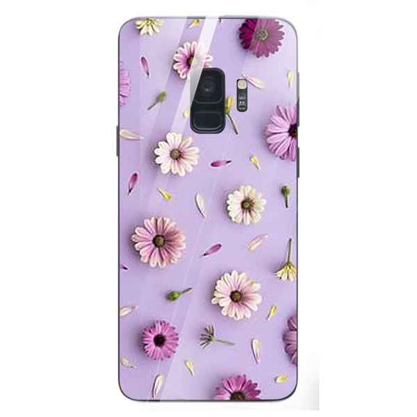 Beautiful Flowers Tempered Glass Phone Case for Samsung Galaxy S9