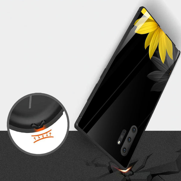 Beautiful Flowers Tempered Glass Phone Case for Samsung Galaxy Note 10 Plus