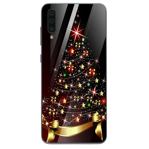Merry Chrismas Tempered Glass Phone Case for Samsung Galaxy A70
