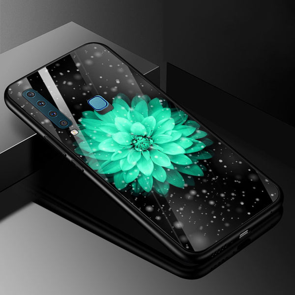 Beautiful Flowers Tempered Glass Phone Case for Samsung Galaxy A9 2018