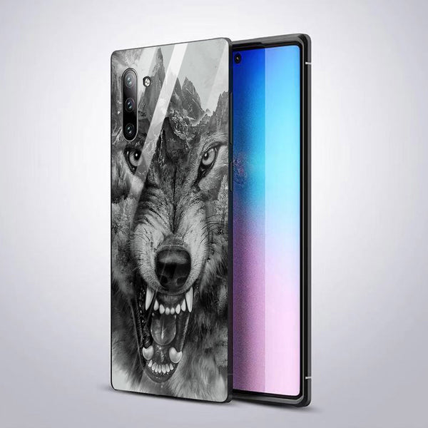 Wolf Eyes Tempered Glass Phone Case for Samsung Galaxy Note 10