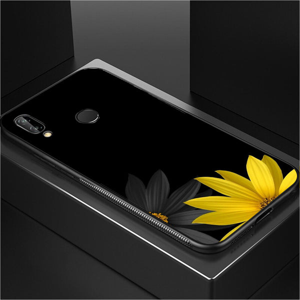 Beautiful Flowers Tempered Glass Phone Case for Samsung Galaxy A20