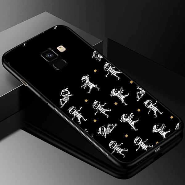 Halloween Skull Tempered Glass Phone Case for Samsung Galaxy A8 Plus