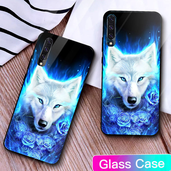 Wolf Eyes Tempered Glass Phone Case for Samsung Galaxy A50
