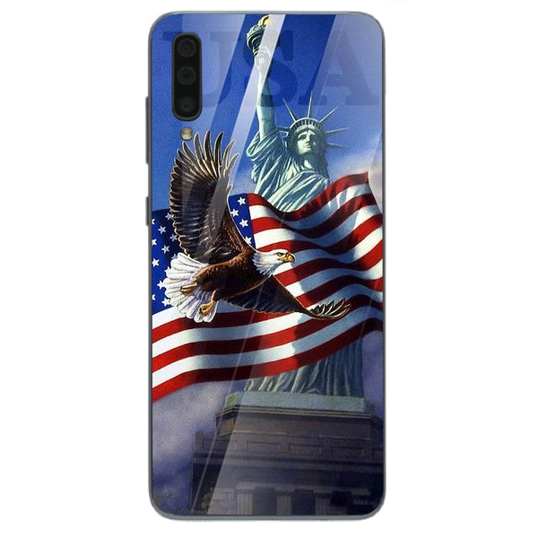 Eagle Tempered Glass Phone Case for Samsung Galaxy A70