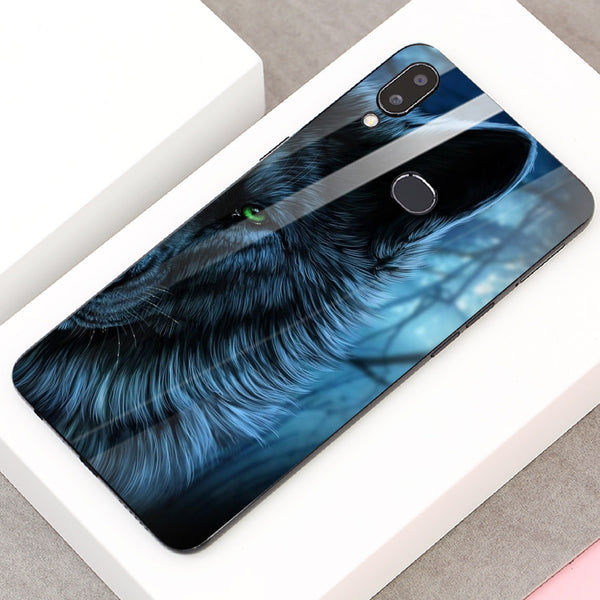 Wolf Eyes Tempered Glass Phone Case for Samsung Galaxy A10S