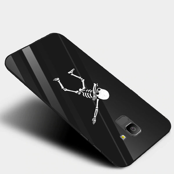 Halloween Skull Tempered Glass Phone Case for Samsung Galaxy J6 2018