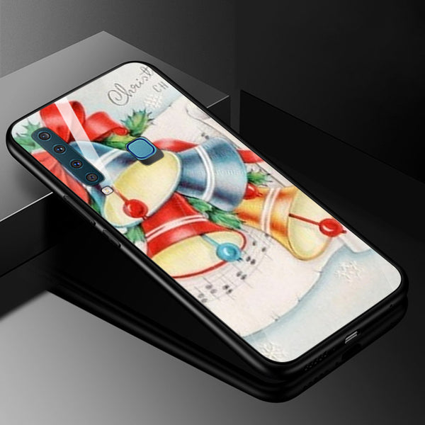 Merry Chrismas Tempered Glass Phone Case for Samsung Galaxy A9 2018