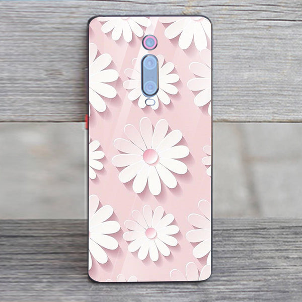 Beautiful Flowers Tempered Glass Phone Case for Xiaomi Redmi K20