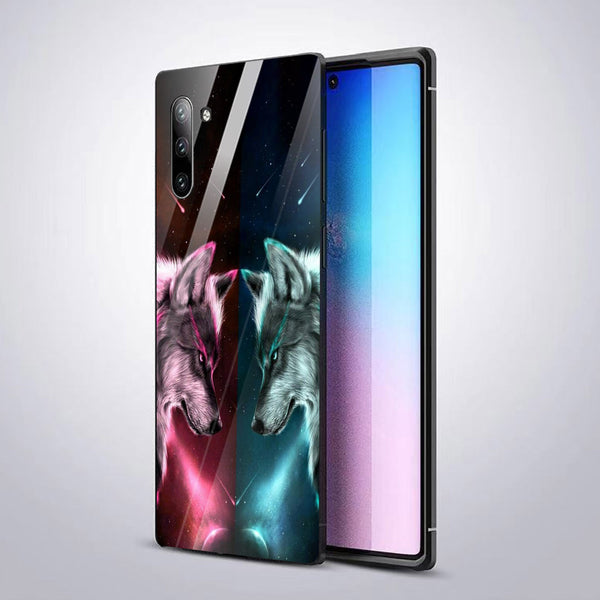Wolf Eyes Tempered Glass Phone Case for Samsung Galaxy Note 10