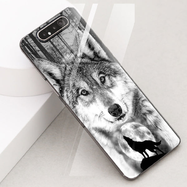 Wolf Eyes Tempered Glass Phone Case for Samsung Galaxy A80