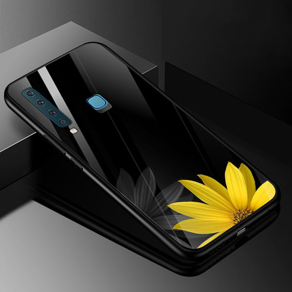 Beautiful Flowers Tempered Glass Phone Case for Samsung Galaxy A9 2018