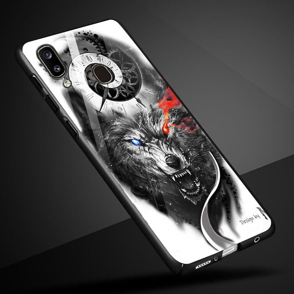 Wolf Eyes Tempered Glass Phone Case for Samsung Galaxy A40