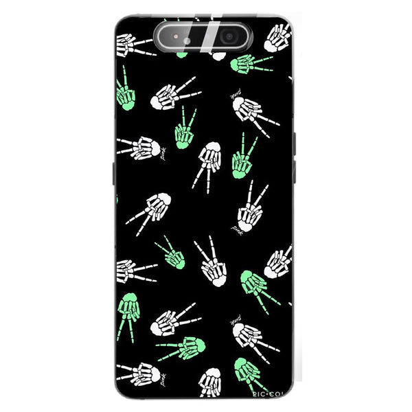 Halloween Skull Tempered Glass Phone Case for Samsung Galaxy A80