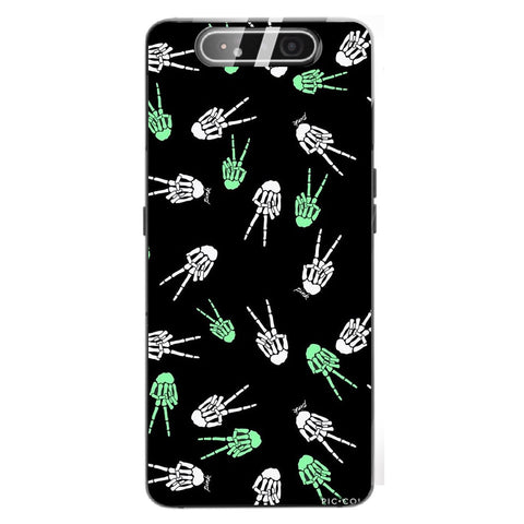 Halloween Skull Tempered Glass Phone Case for Samsung Galaxy A80