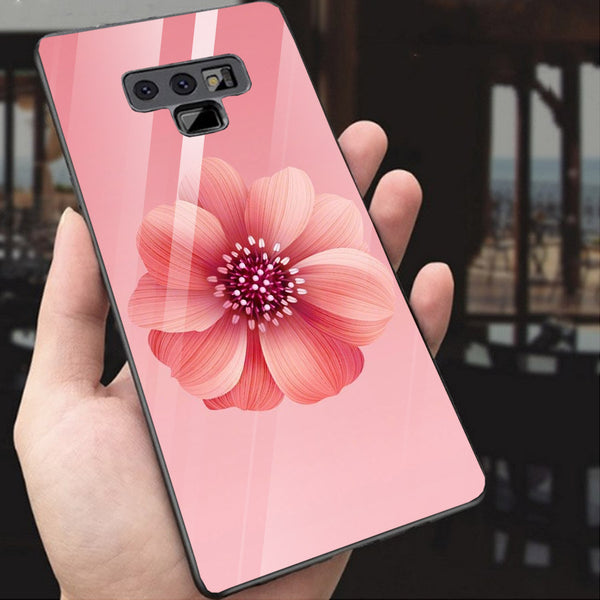 Beautiful Flowers Tempered Glass Phone Case for Samsung Galaxy Note 9