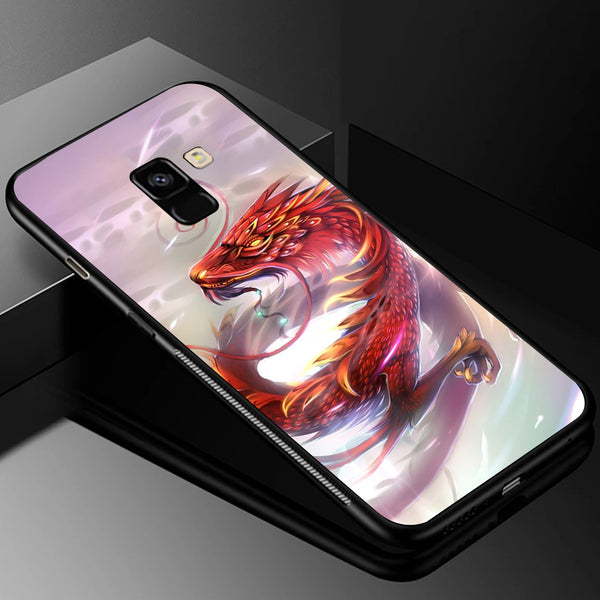Dragon Tempered Glass Phone Case for Samsung Galaxy A8 Plus