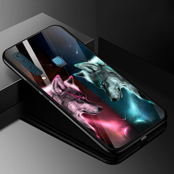 Wolf Eyes Tempered Glass Phone Case for Samsung Galaxy A9 2018