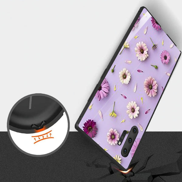 Beautiful Flowers Tempered Glass Phone Case for Samsung Galaxy Note 10 Plus